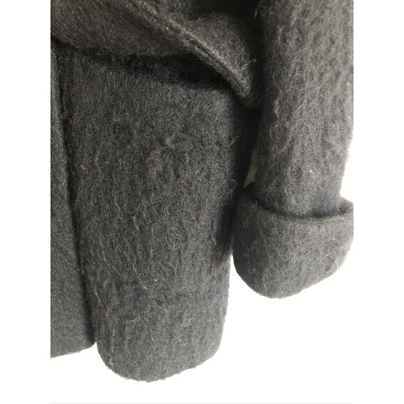 Pied a Terre Vintage Women's Overcoat Mohair & Wool Black Winter Coat Sz 12 - Picture 7 of 11